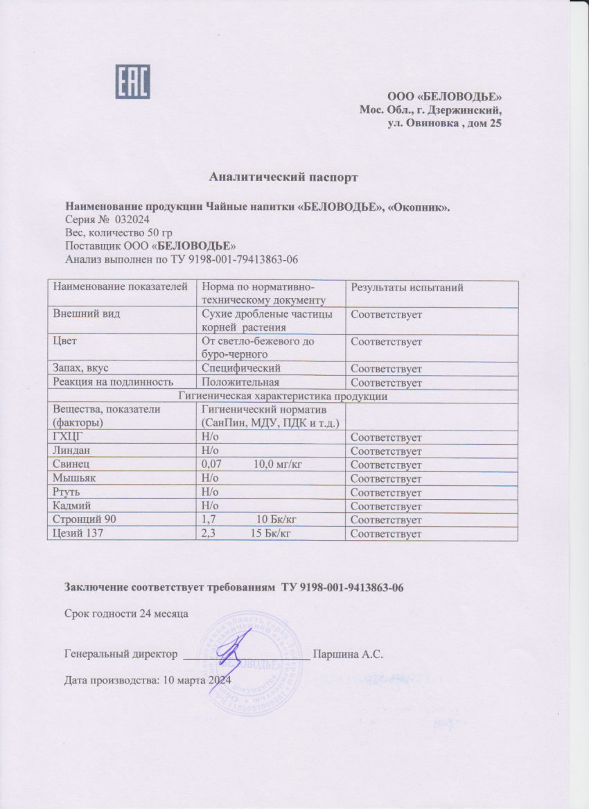 Паспорт №032024